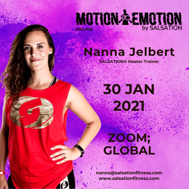 Picture of Motion to Emotion by Salsation® Workshop with Nanna, Online, Global 30 JAN 2021
