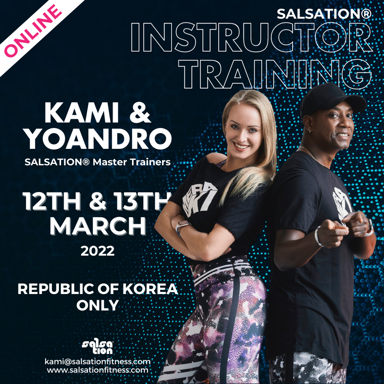 Picture of SALSATION Instructor training with Kami and Yoandro, Online, Republic of Korea, 12 Mar 2022 - 13 Mar 2022
