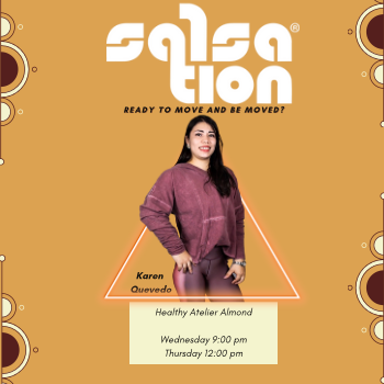 Picture of SALSATION® class with karen Daniela Quevedo Instructor, Wednesday, 21:00